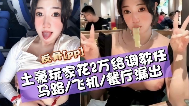 Плакат для 【露出调教】反骨Ipp]土豪玩家花2万络调教庄马路飞机餐厅漏出