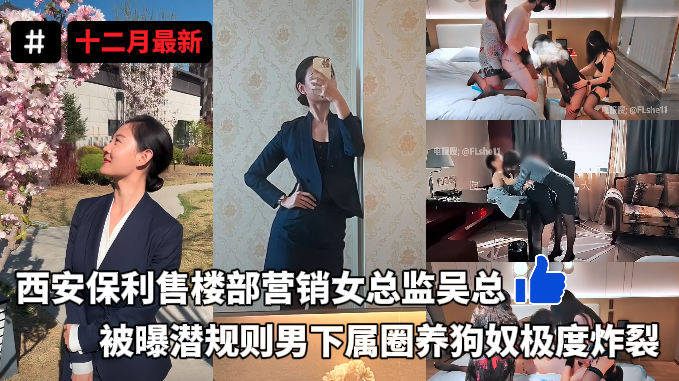 西安保利女总监吴总被曝圈养男奴下属，假屌爆插，丝袜足交榨精，排插调教，后入男M，花样繁多 的封面