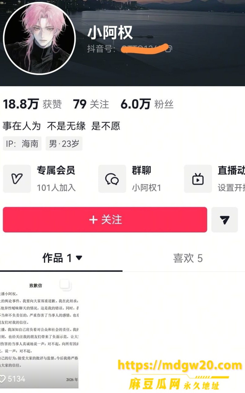 抖音游戏主播 小阿权1
