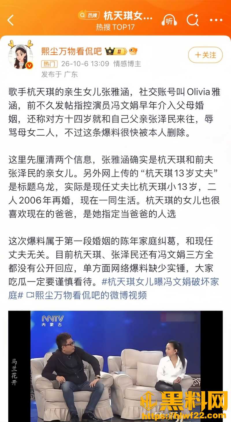 冯文娟刚生完孩子插足内幕19