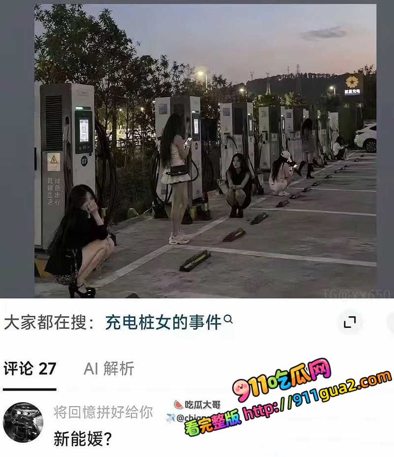 充电媛新能援 蹲桩搭讪车主被扒 车在充电人在车震 照片16