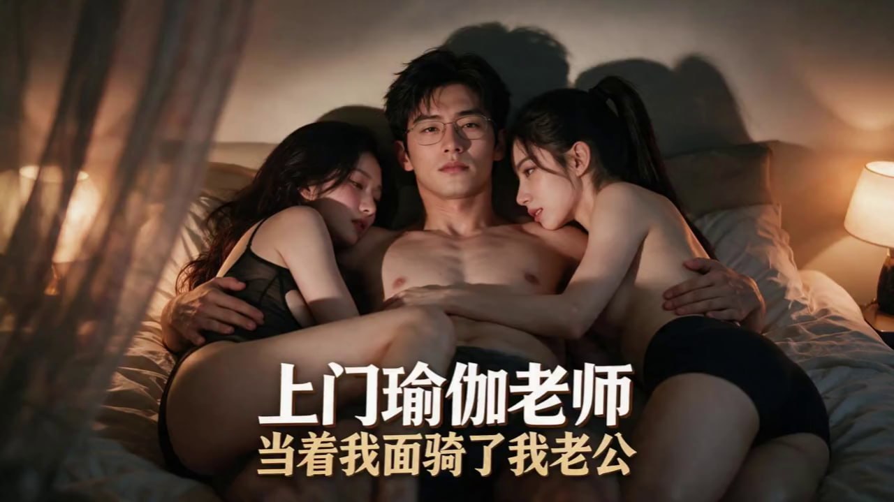 AI成人短剧 上门瑜伽老师 第2-3集 瑜伽老师诱导夫妻三人陷入肉欲深渊