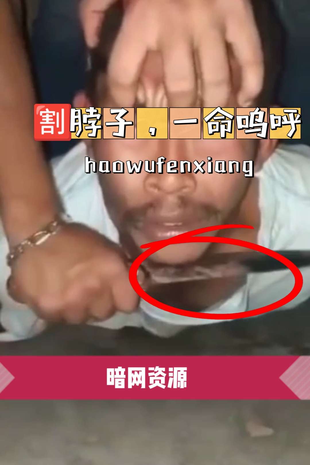 Áp phích cho 〔暗网资源〕割脖子，一命呜呼，恐怖