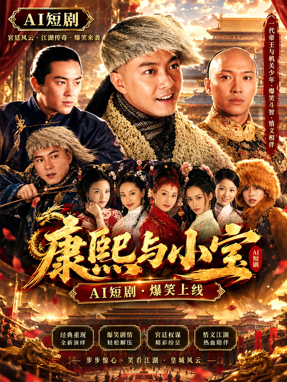 康熙与小宝 绝代佳人 深夜在私密寝宫深处与痞帅浪子尽情释放妩媚 ai成人 画面极具视觉冲击力让人看得心跳加速 ai短剧