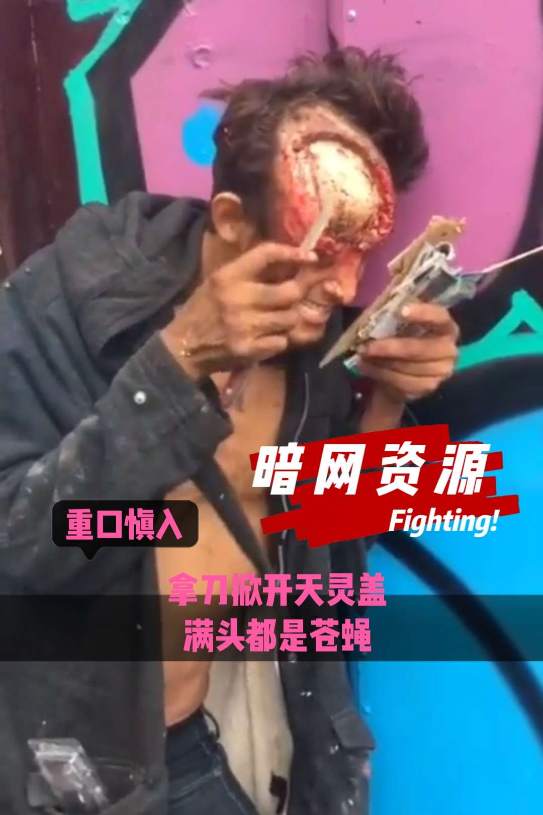 Poster for 〔暗网资源〕拿刀掀开天灵盖，满头都是苍蝇