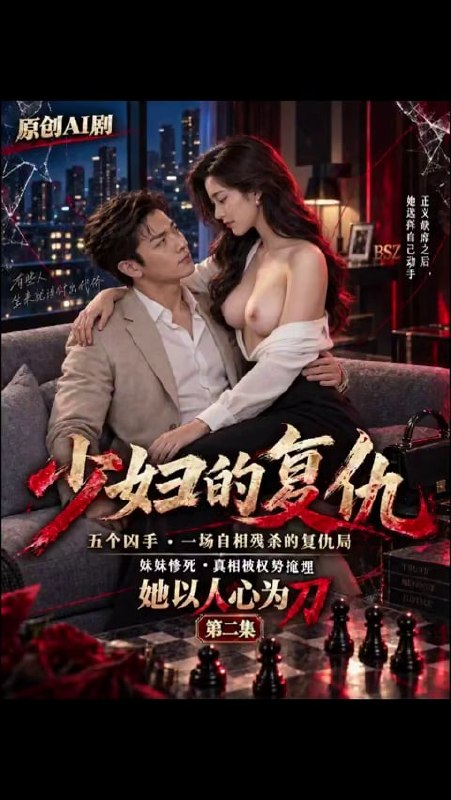AI成人短剧 少妇的复仇 第2集 家庭少妇在复仇计划中通过激情交欢寻找真相