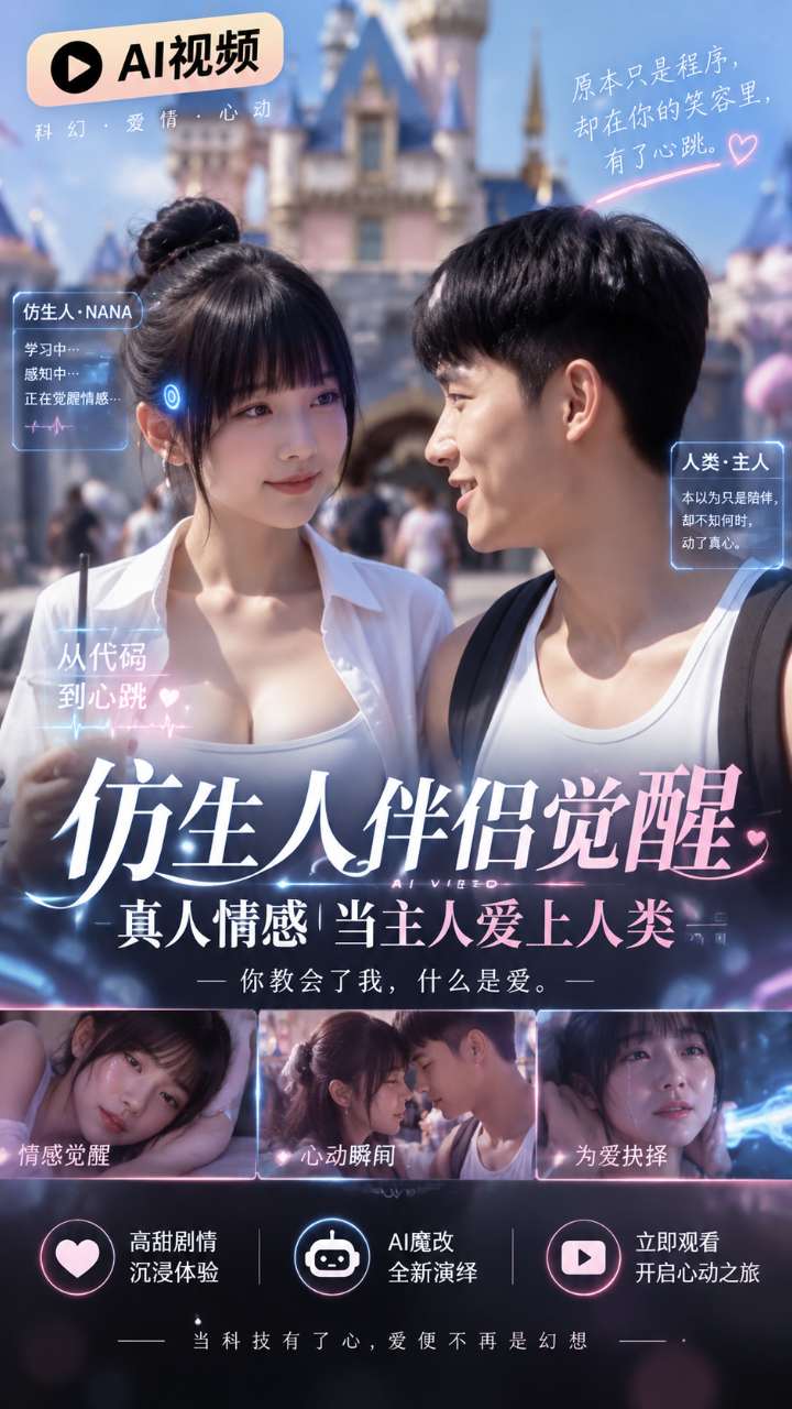 生役 仿生人伴侣拥有了真人的情感 不希望主人跟人类操逼 哭了