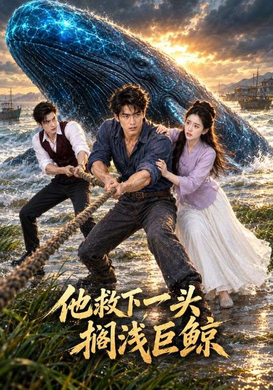 他救下一头搁浅巨鲸
