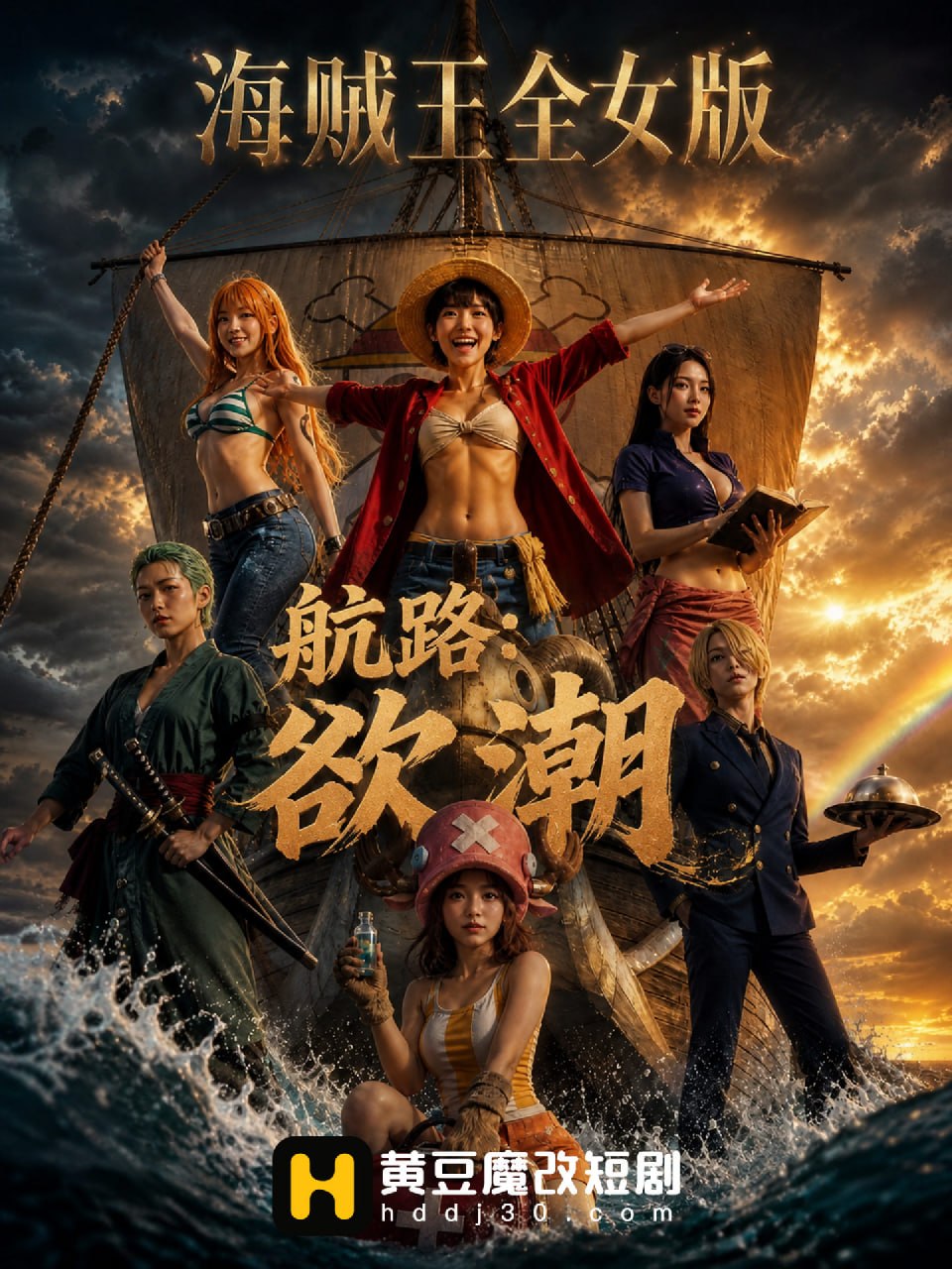 【海贼王全女版 】新剧首更 完整剧集内群连载中⚡️  #海贼王全女版  #魔改短剧 #成人短剧 #ai短剧