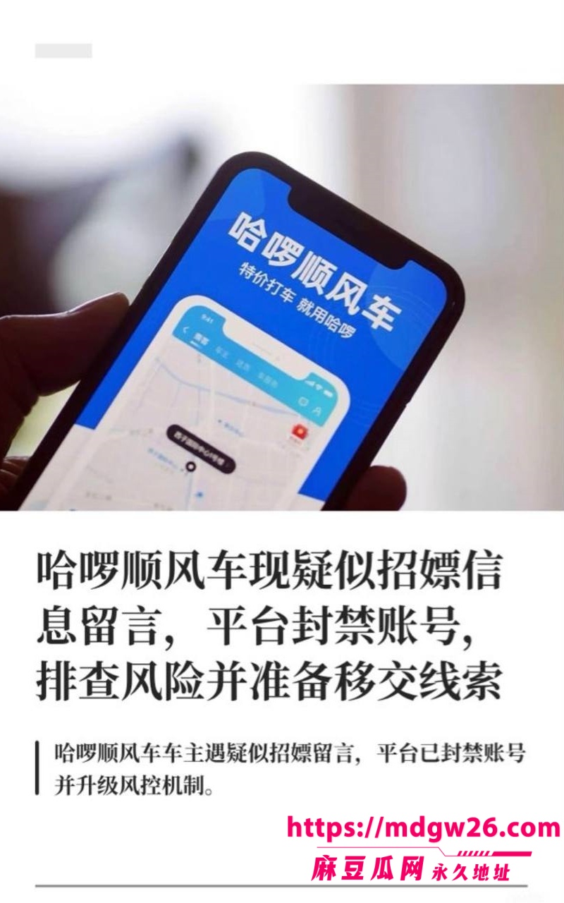 哈啰顺风车涉黄翻车21