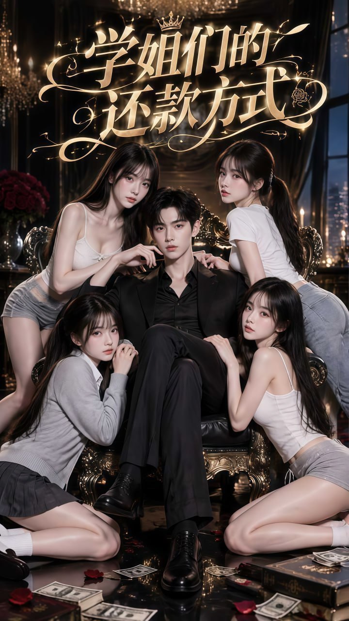 AI成人短剧 学姐们的还款方式 第5集 四位学姐用身体偿还债务引发肉欲交锋