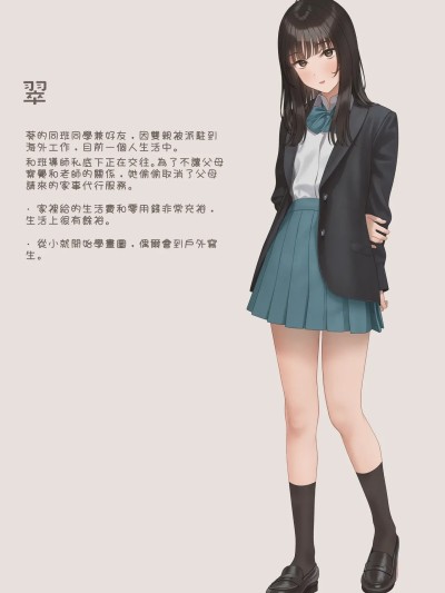 在家试穿泳衣的绿及绿的角色介绍 差分 的封面